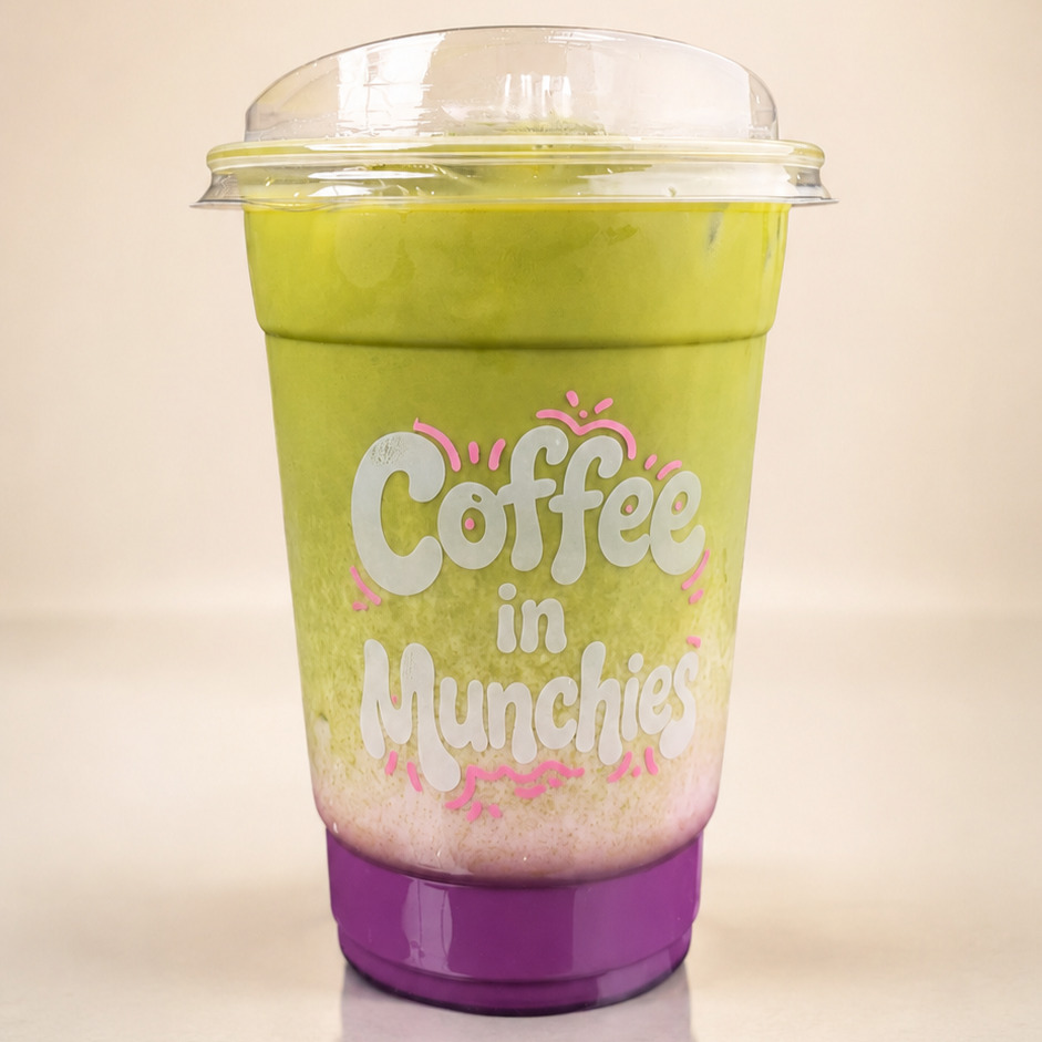 Ice Ube Matcha Latte