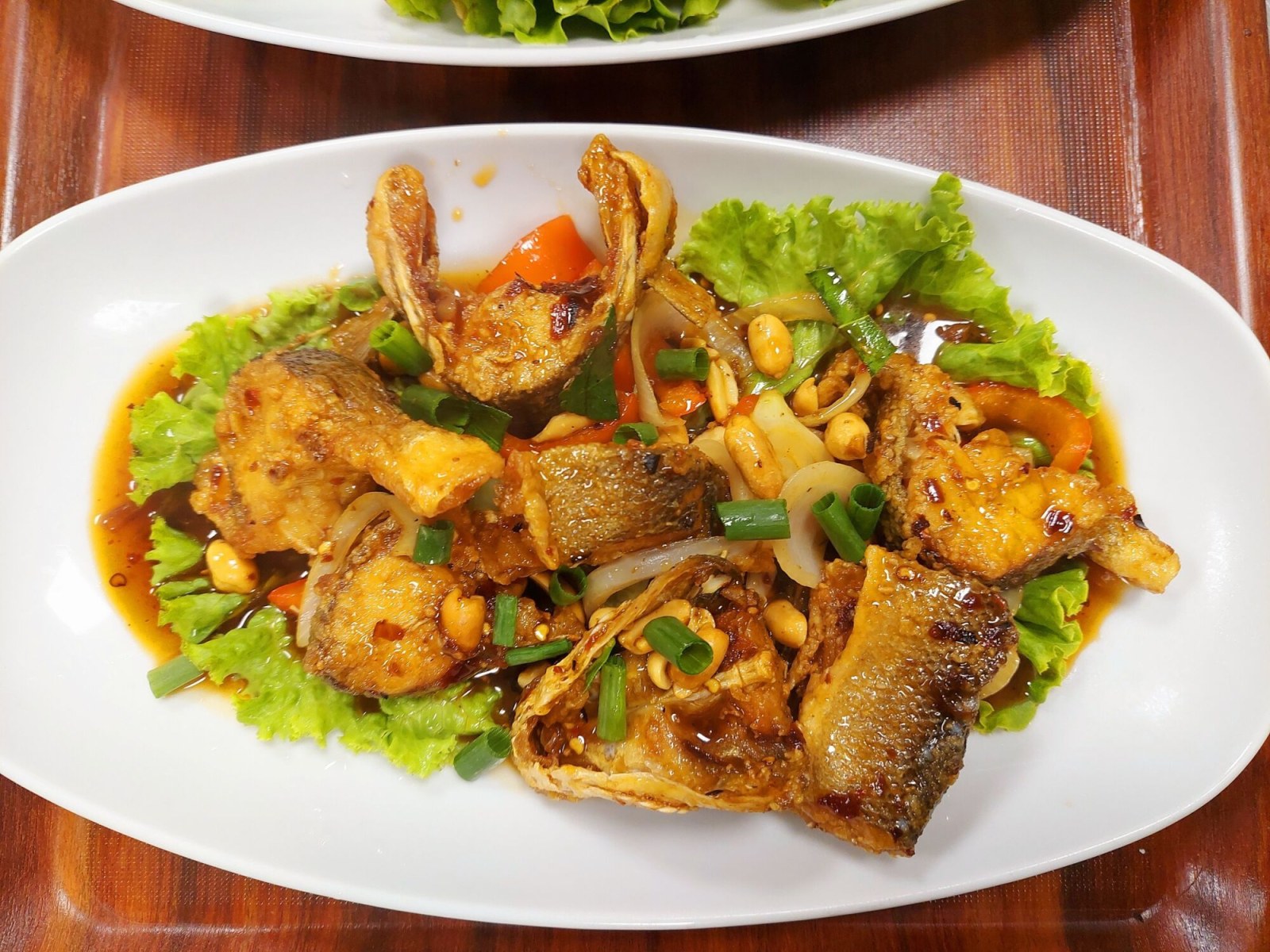 Otlu Kızarmış Balık / Fish Tamarind + Steam Rice