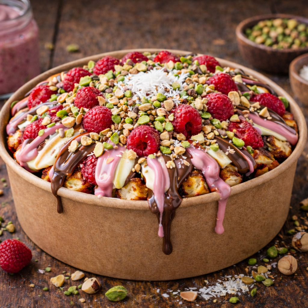Frambuazlı Waffle Bowl