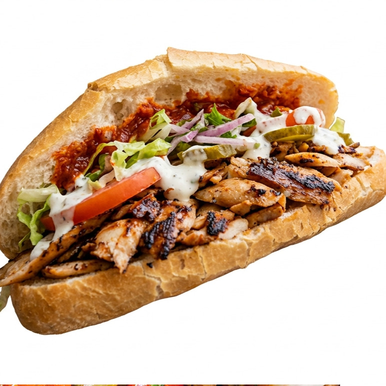 Ekmek Arası Tavuk Döner + Ayran