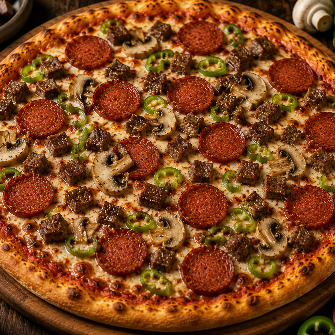 Bol Etlim Pizza Orta + 330 ml Coca-cola