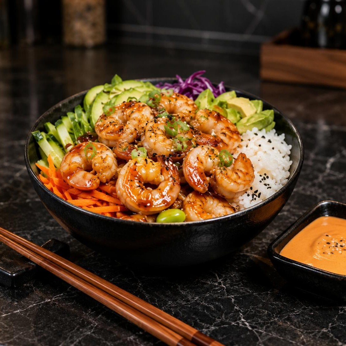 Karides poke Bowl