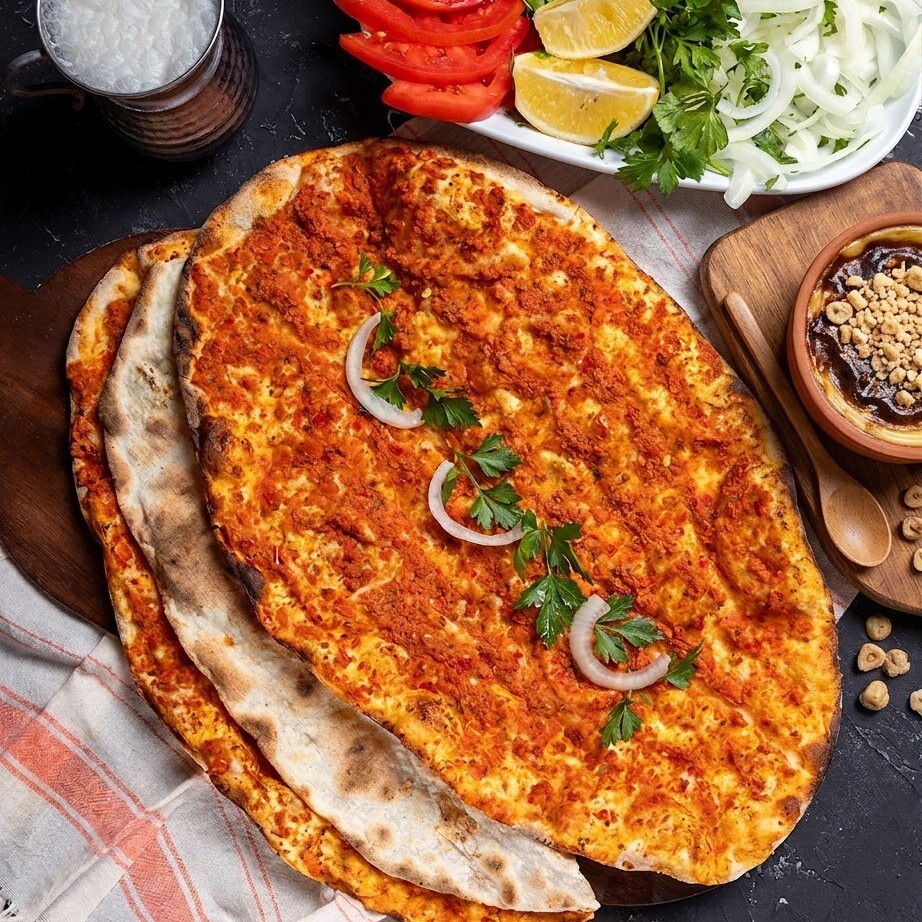 3. Menü (2 Kürek Lahmacun + 1 Sütlaç + (1 Ayran (30 cl))