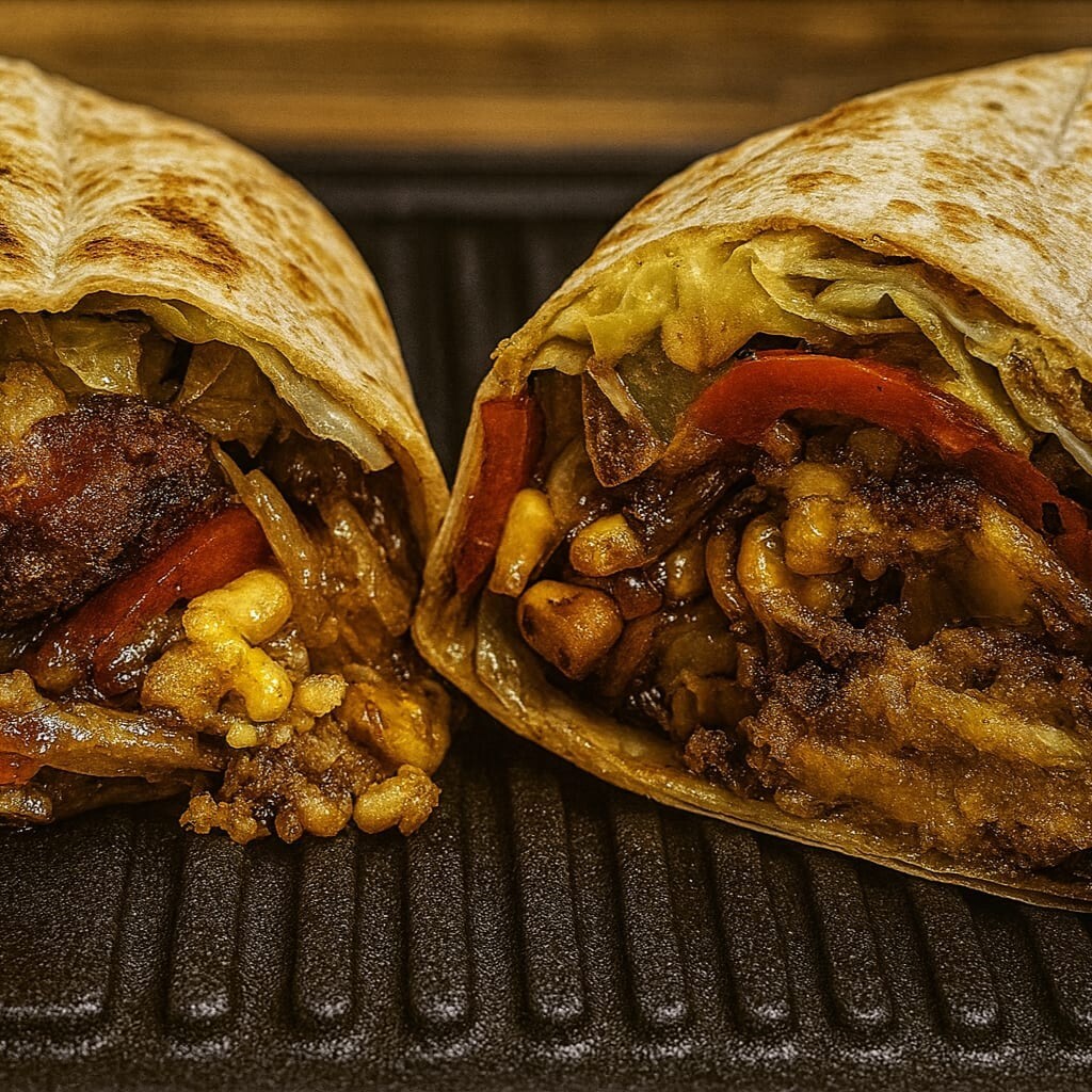 Spiced Falafel & Vegetable Vegatarian Burritos