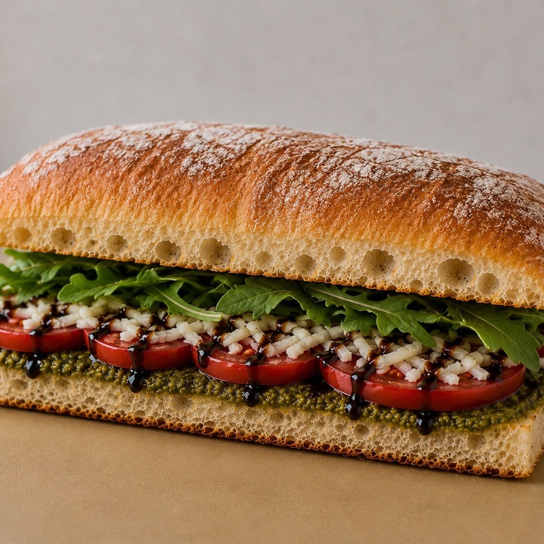 Pesto Mozzarella Sandviç