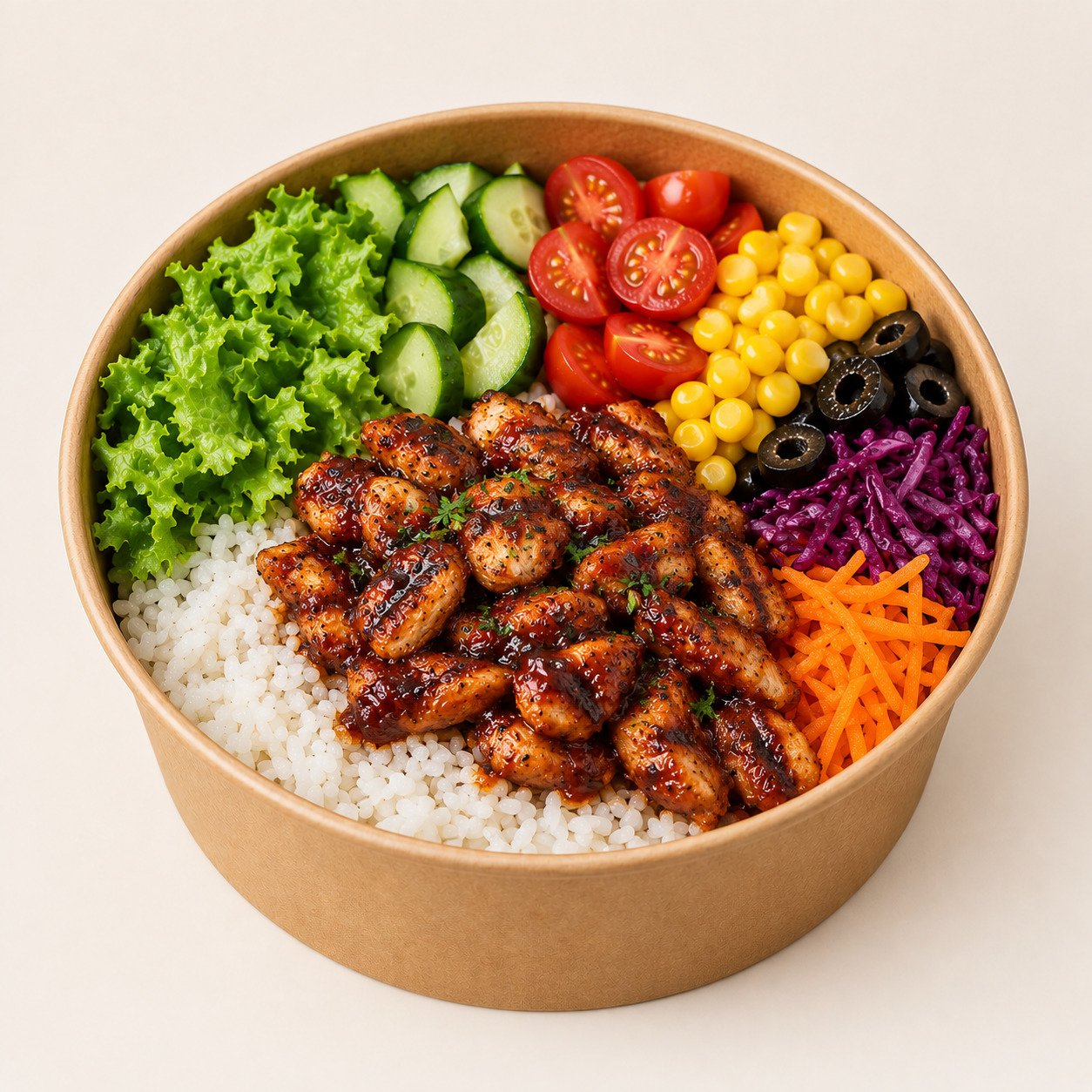 Barbekü Tavuklu Pilavlı Bowl