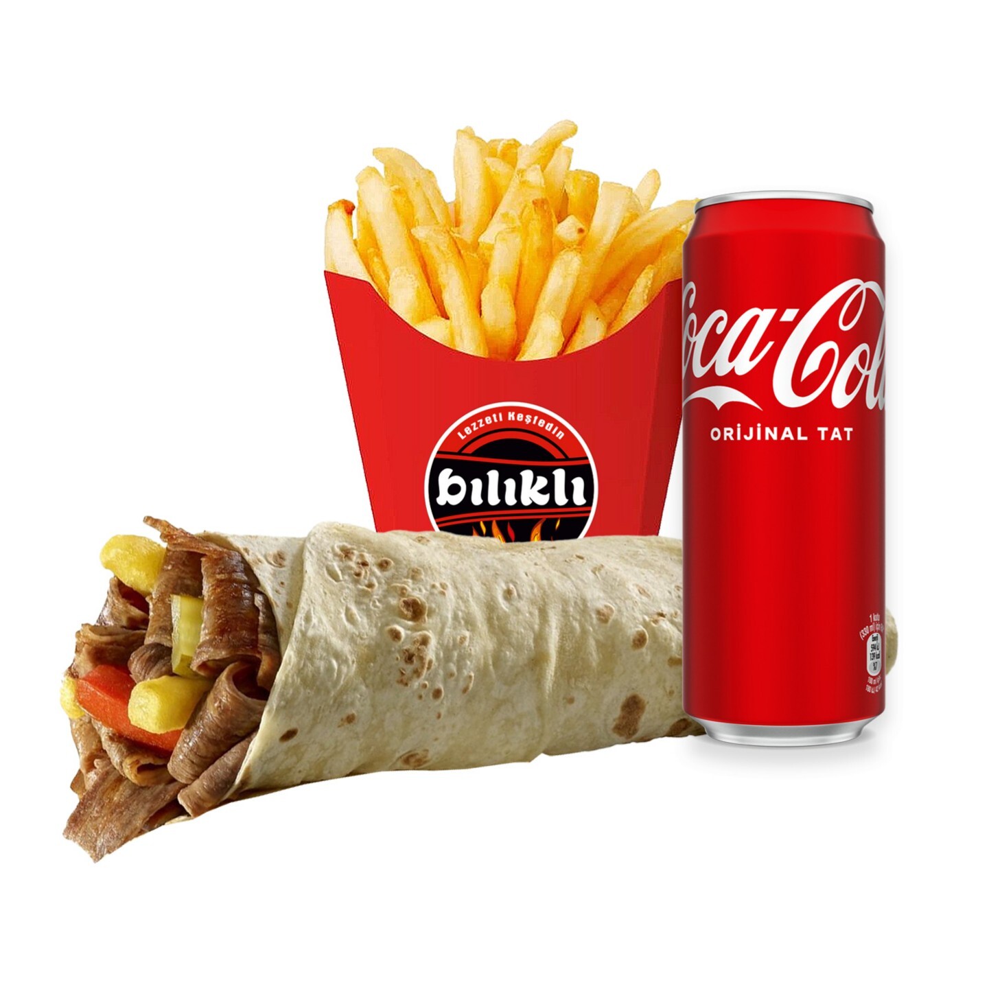 Hatay Usulü Et Döner Menü 2 ( Patates Cips + Kola )