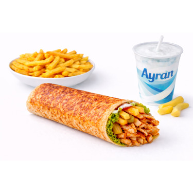 Öğrenci Hatay Usulü Soslu Tavuk Döner Dürüm Menü