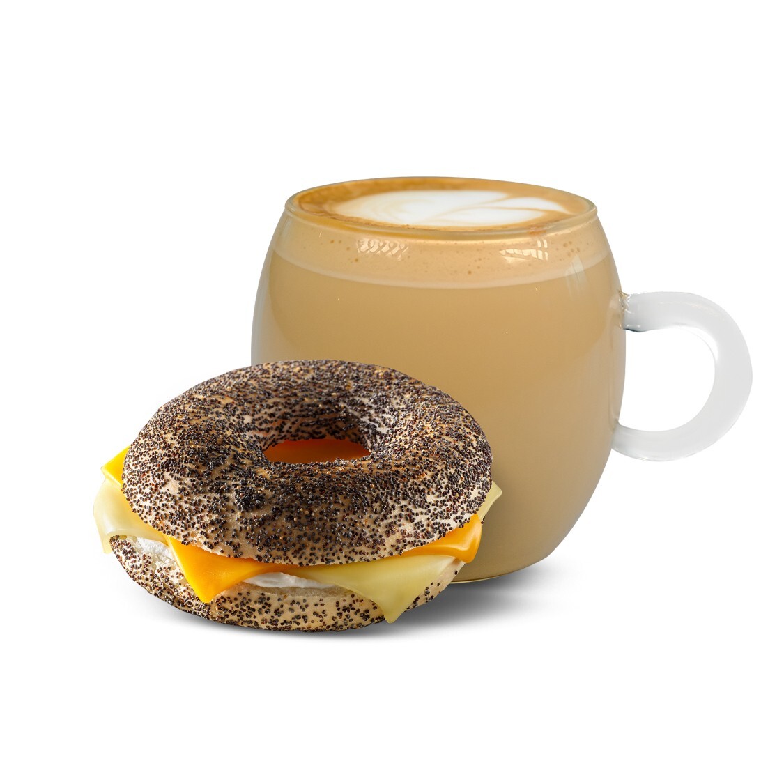 Caffe Latte Regular & Üç Peynirli Bagel Sandviç