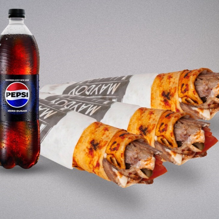 3'lü Et Döner Large Dürüm İçecek Menü