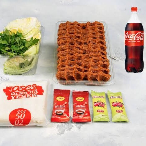 Çiğ Köfte (1 kg.) & Litrelik İçecek Menü