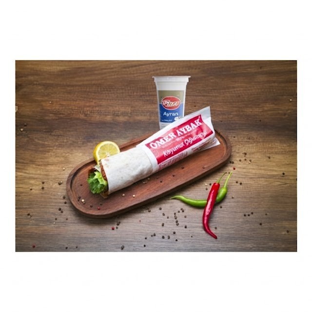 Çiğ Köfte Mega Dürüm (150 gr) + Ayran [170 ml]