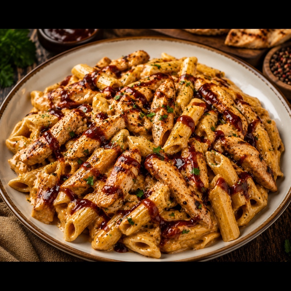 BBQ Soslu Tavuklu Penne Makarna