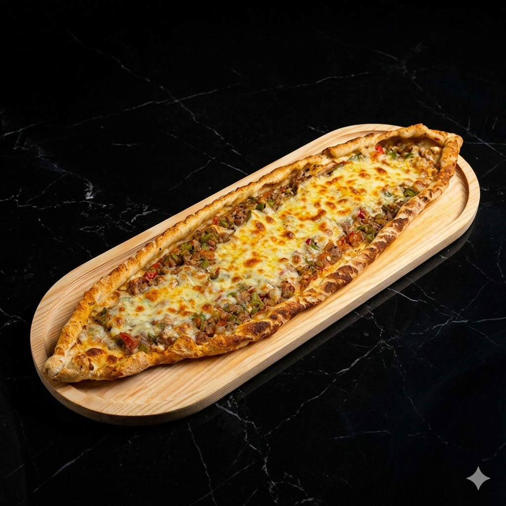 Kıymalı Kaşarlı Pide