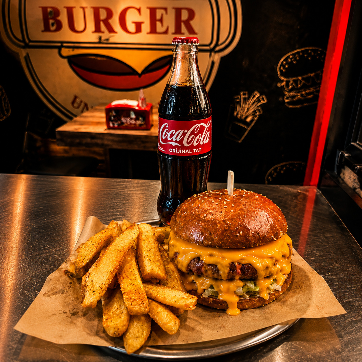 Bol Cheddar After Dinner Burger Menü