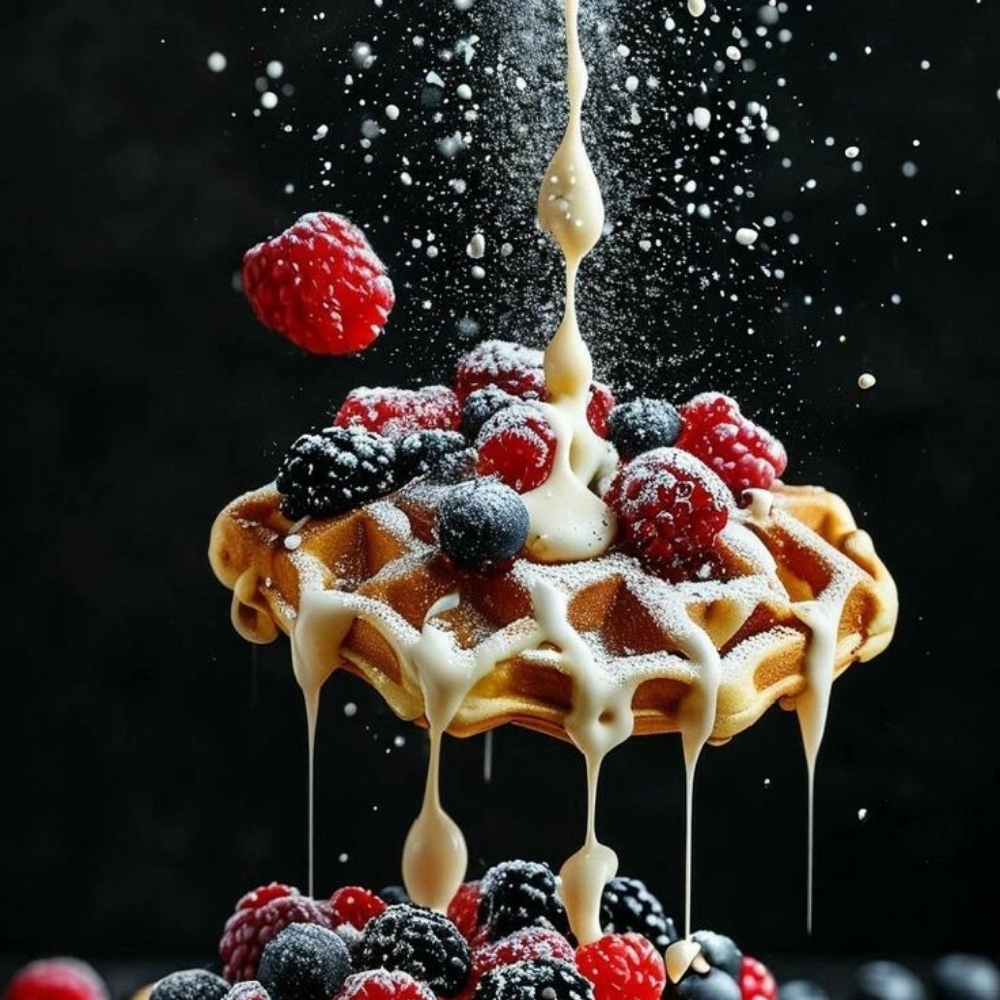 Meyveli Waffle (Dondurma Ve Buz Kremalı)