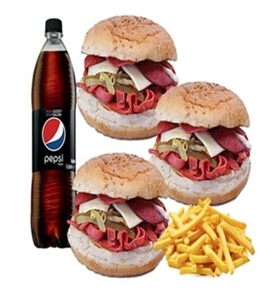 3'Lü İso Burger Menü