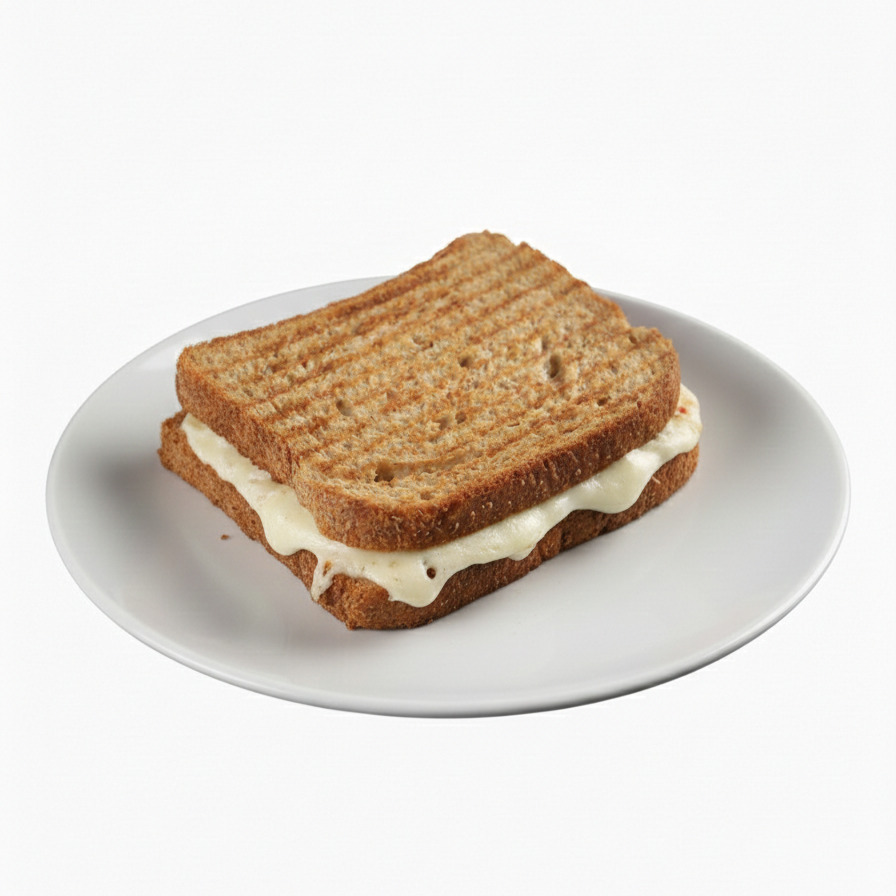 Kepek Ekmeğine Çift Kaşarlı Tost