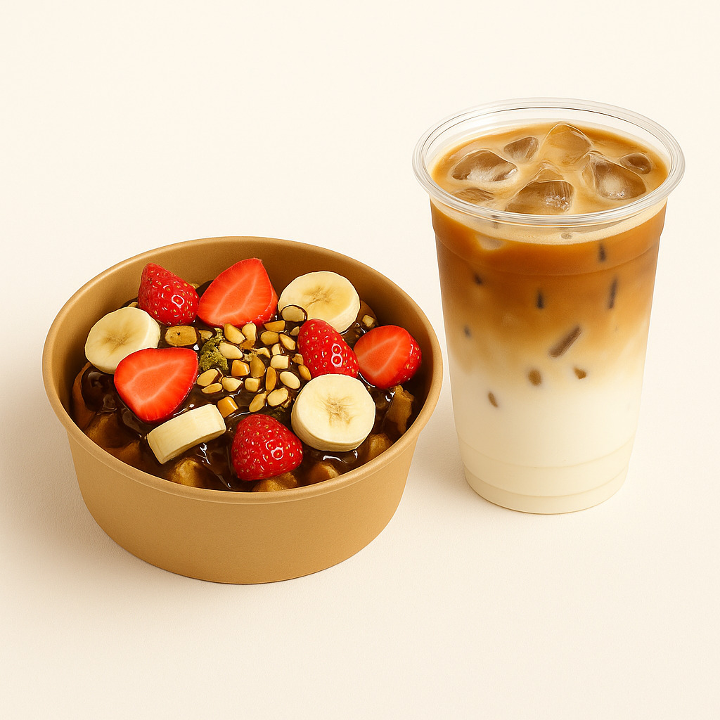 Prenses Bowl Waffle & Iced Latte
