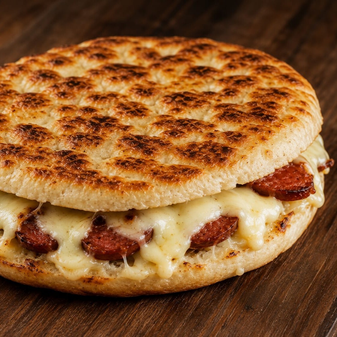 Sucuklu Kaşarlı Bazlama tost