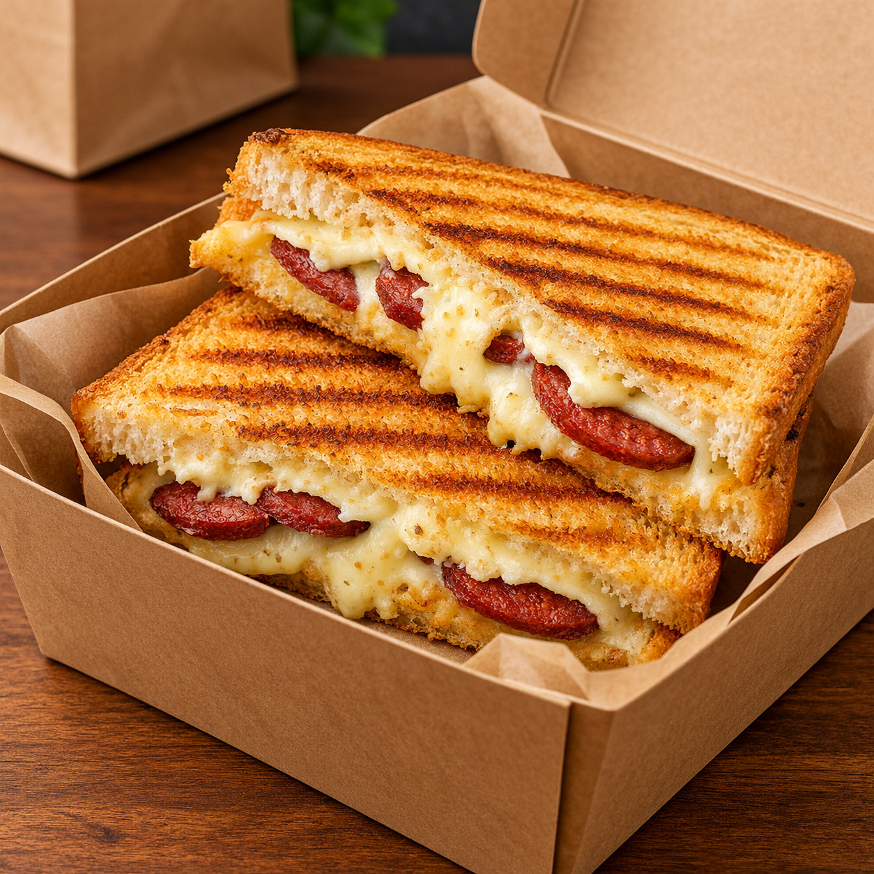 Tulumlu & Sucuklu Kare Tost