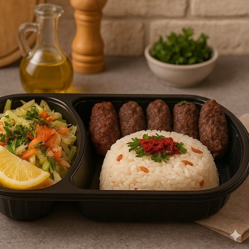 Anne Köftesi +Salata + Tereyağlı Pilav