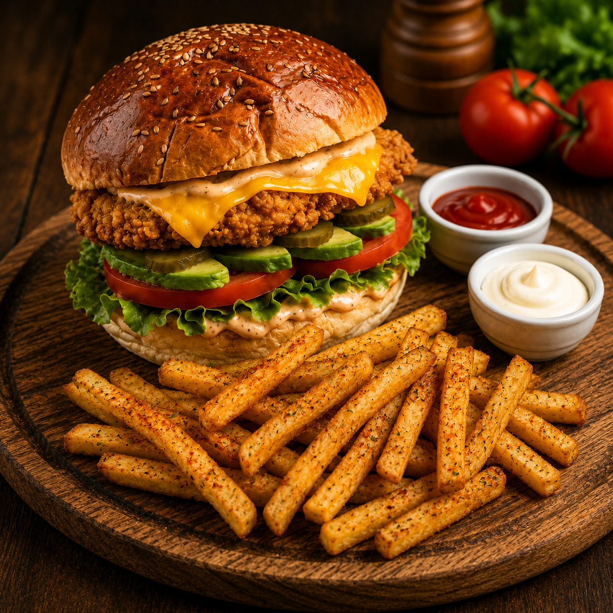 Rota Tavuk Cheeseburger