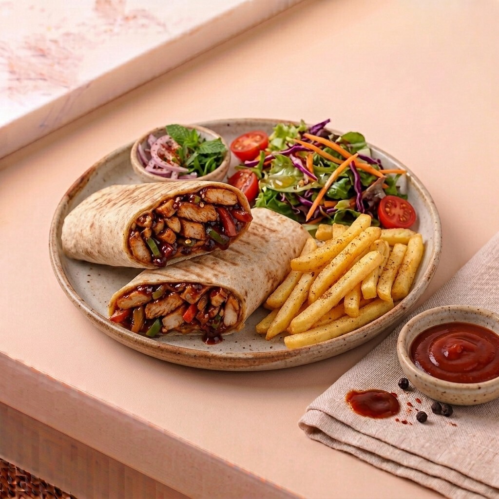 Acı Soslu Tavuklu Wrap