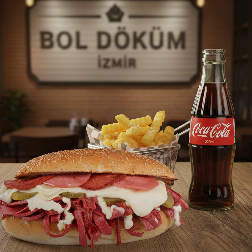 Bol Döküm İzmir Eritme + Patates Kızartması+ Şişe Kola (220ml)