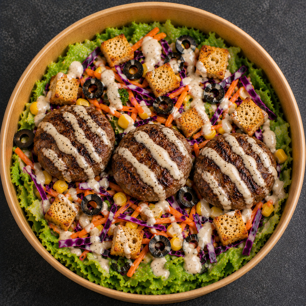 Sezar Soslu Kasap Köfte Salata