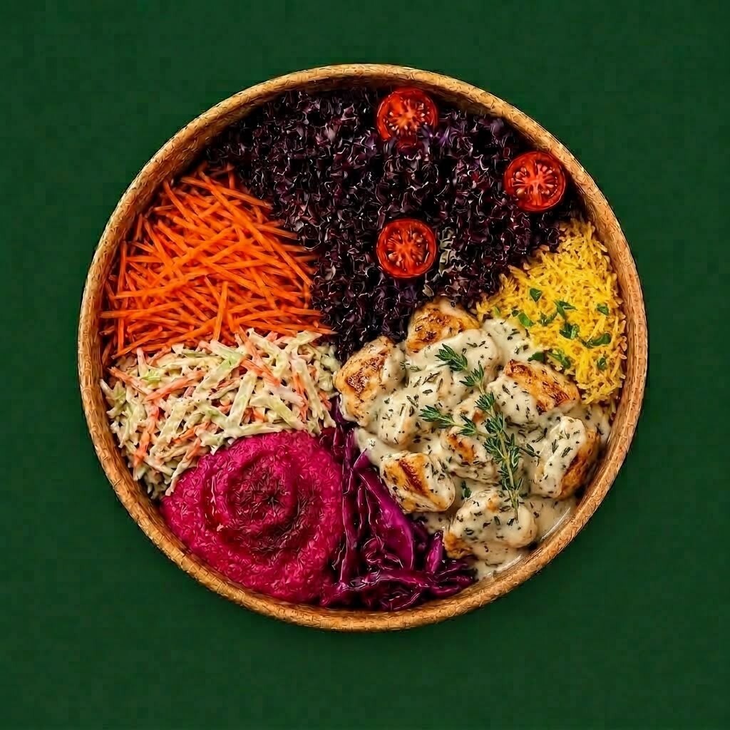 Kremalı Kekikli Tavuk Bowl