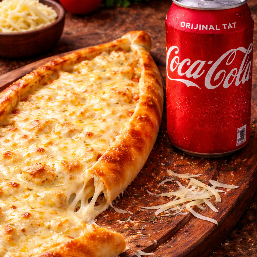 Kaşarlı Pide + Kutu İçecek