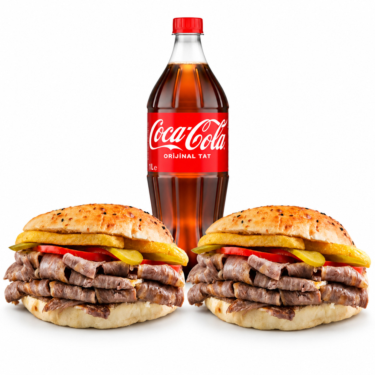 İkili Tombik Et Döner (2 X 150 G) + Coca-Cola (1 L)