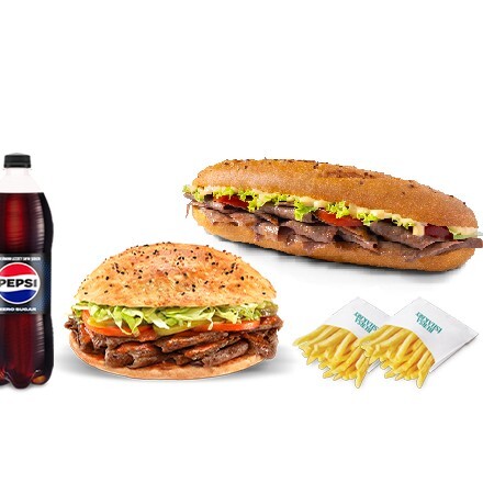 Dilediğin 2 Adet Et Döner Menü