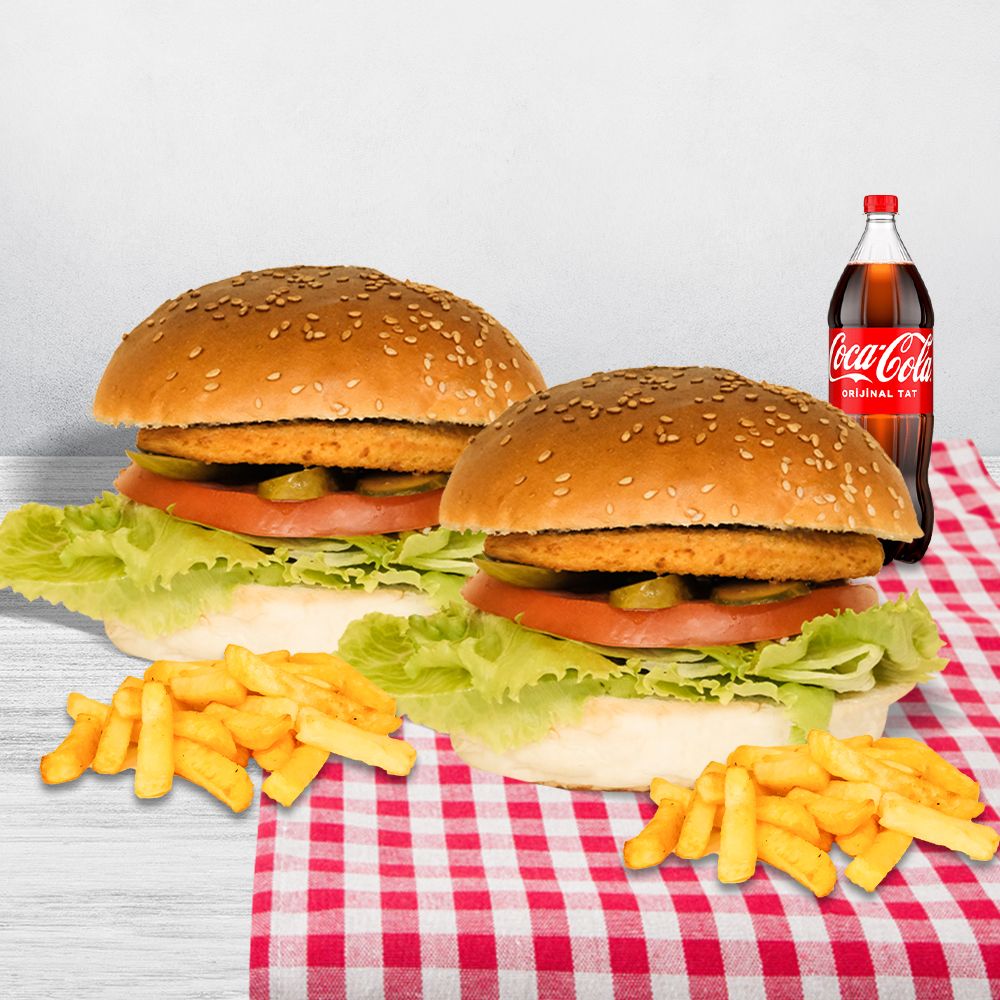 2 Tavukburger + Litre İçecek