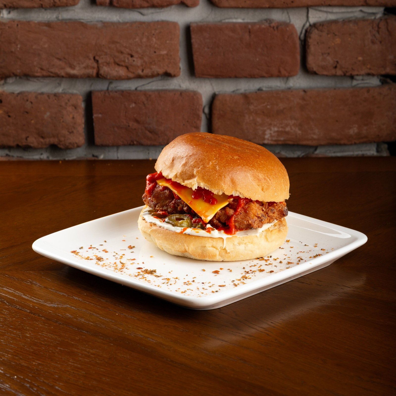 Only Fire Blaze Fried Chicken Burger