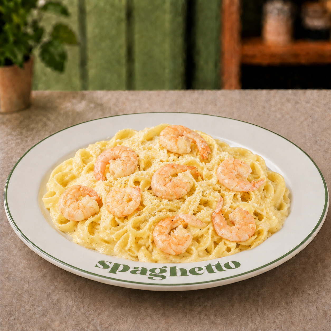 Creamy Shrimp Alfredo Makarna