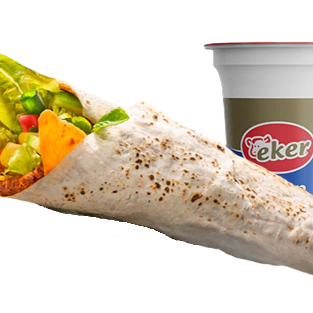 Mega Çiğ Köfte Dürüm (180 gr) &Eker Ayran (17cl)