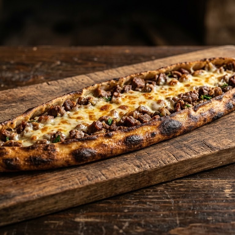 Kavurmalı Kaşarlı Pide & Çorba Menü
