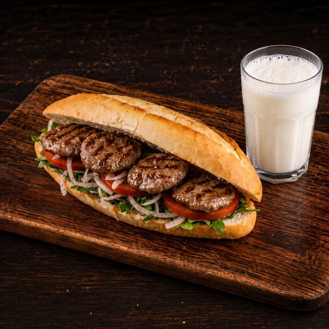 Yarım Ekmek Köfte + Ayran