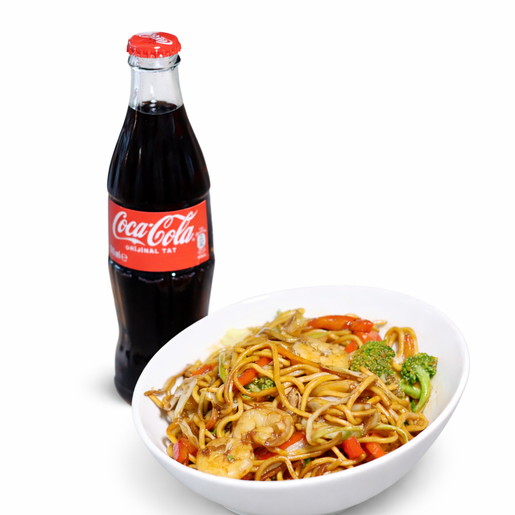 Karidesli Sebzeli Erişte + Coca-Cola - % 10 İndirim