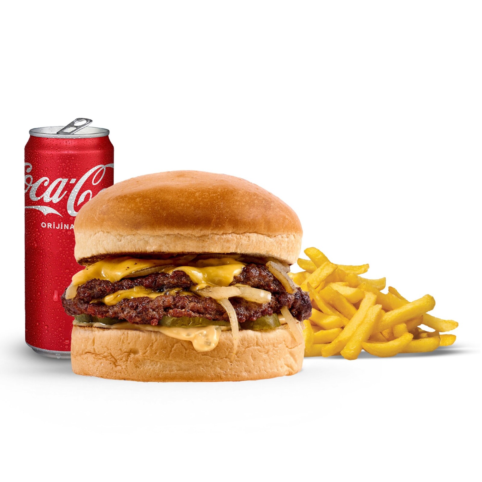 Smash Double Cheese Burger Menü