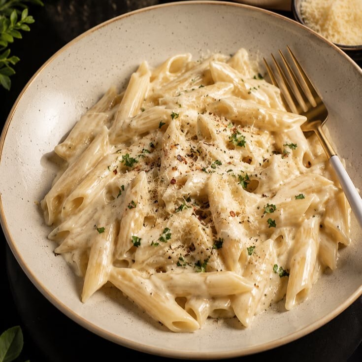 Kremalı Mantarlı Penne