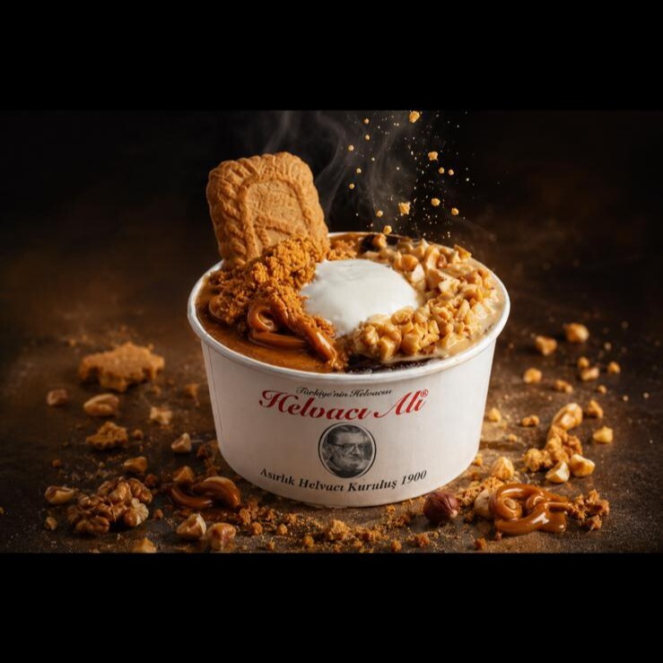 Çikolatalı & Lotus Bisküvili İrmik Helvası Dondurmalı (Standart boy 160 gr)