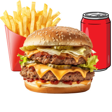 Menü Double Cheese Burger