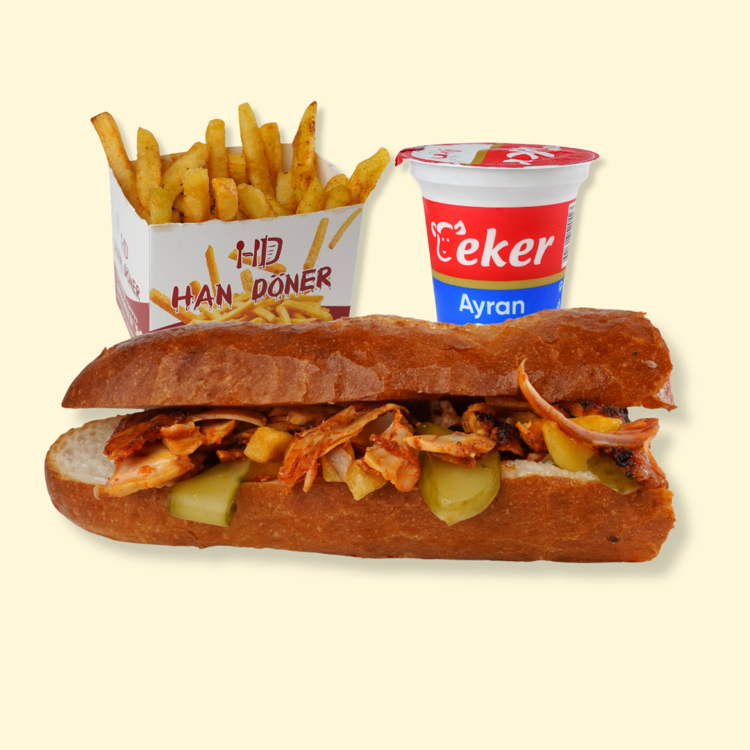 Yarım Ekmek Tavuk Döner Menü