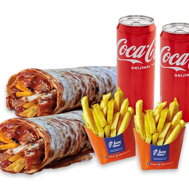 2'li Etibol Tavuk Döner Dürüm Menü