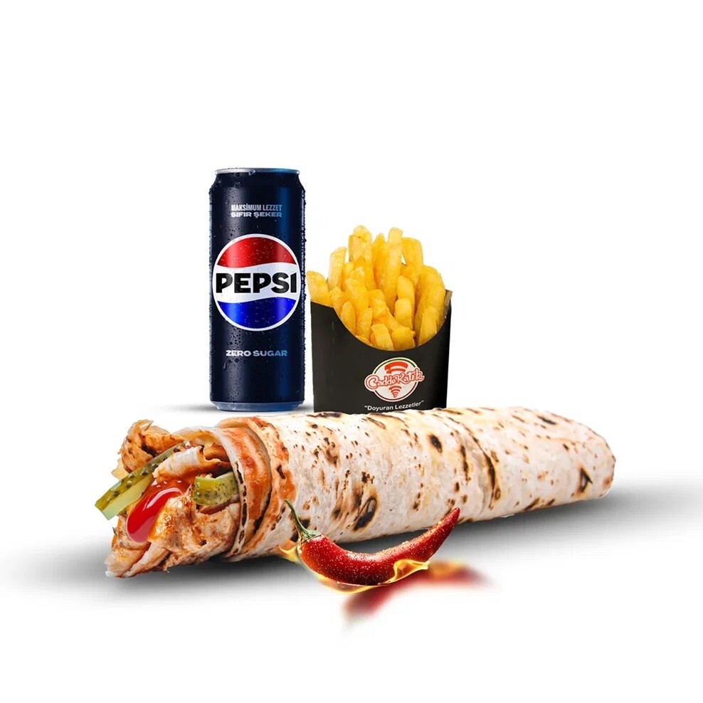 Klasik Sriracha Katık Tavuk Döner Dürüm Menü