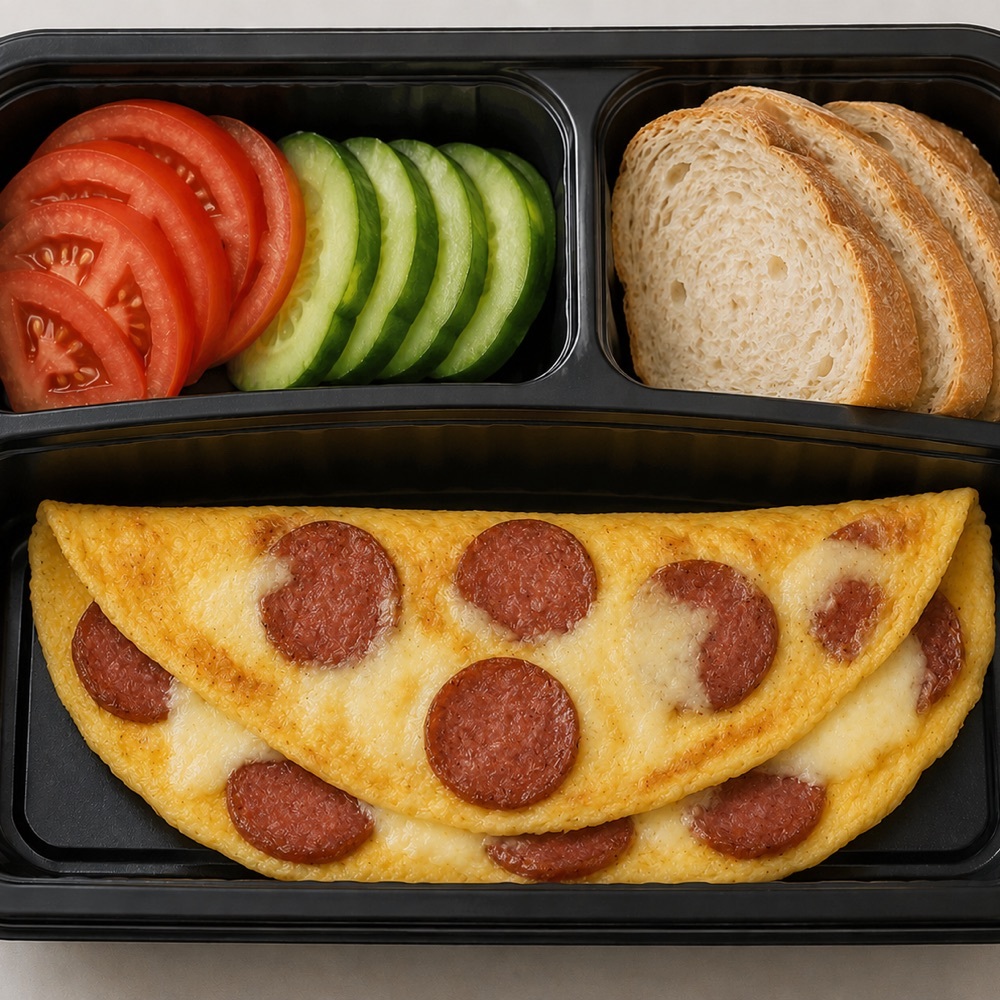 Kaşarlı Sucuklu Omlet