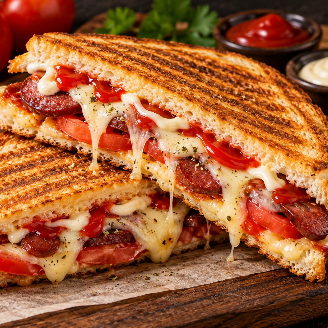 Sucuklu Karışık Tost